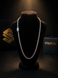 The STRATUM 6mm Silver Cuban w/Apex Vault Clasp