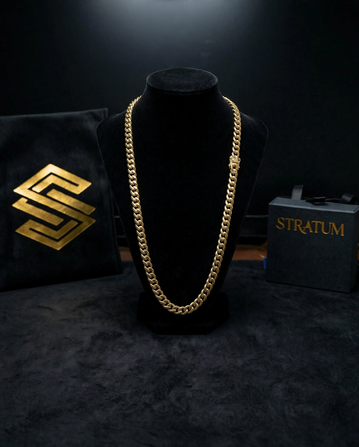 STRATUMS 14K 8mm Cuban