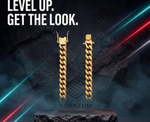 The STRATUM 14K Gold Dual-Cuban Stack