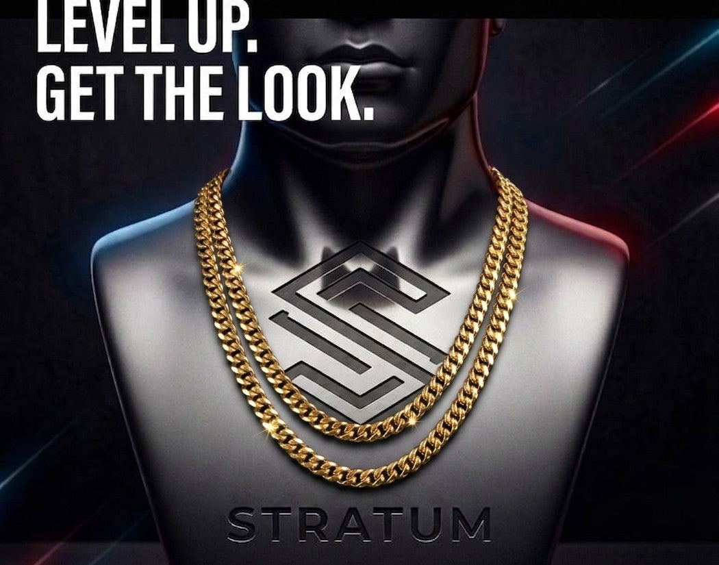 The STRATUM 14K Gold Dual-Cuban Stack